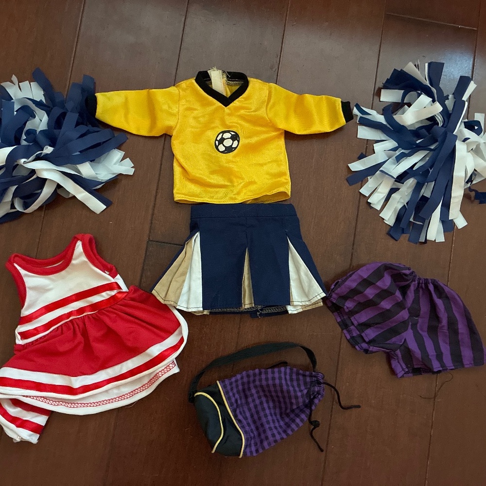 18” doll cheerleader sports accessories lot